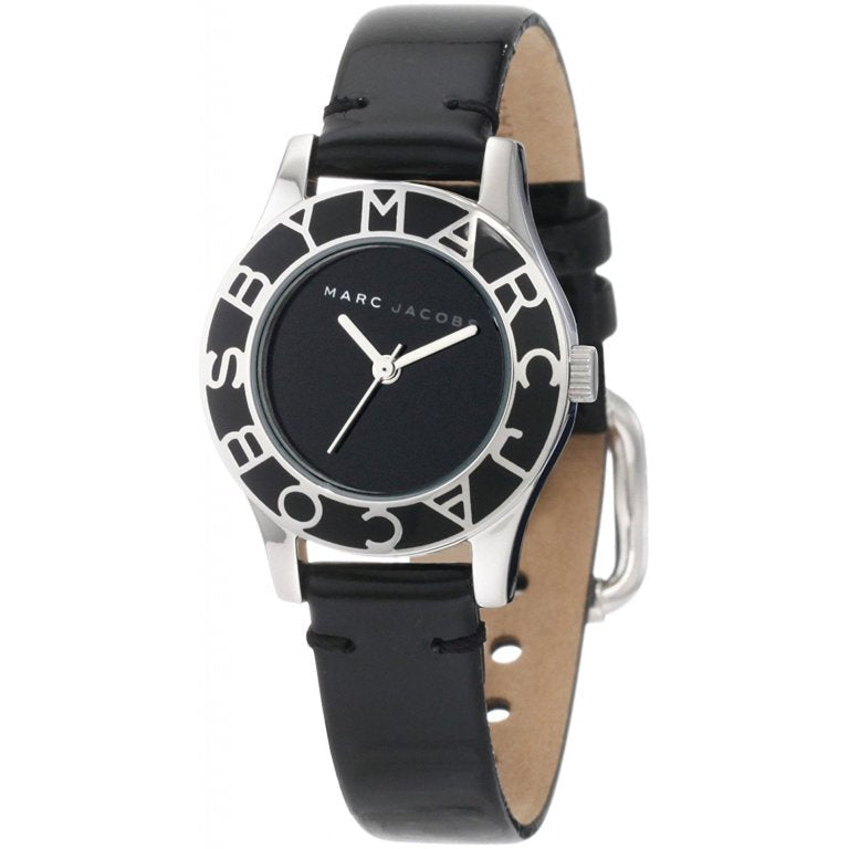 Marc Jacobs Blade Black Dial Black Leather Strap Watch for Women - MBM1082