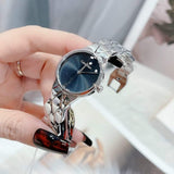 Calvin Klein Snake Black Dial Silver Steel Strap Watch For Women - K6E23141