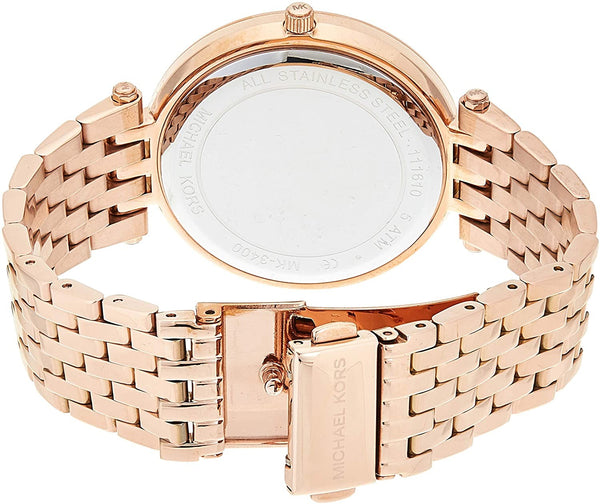 Michael Kors Darci Blue Dial Rose Gold Steel Strap Watch for Women - MK3728