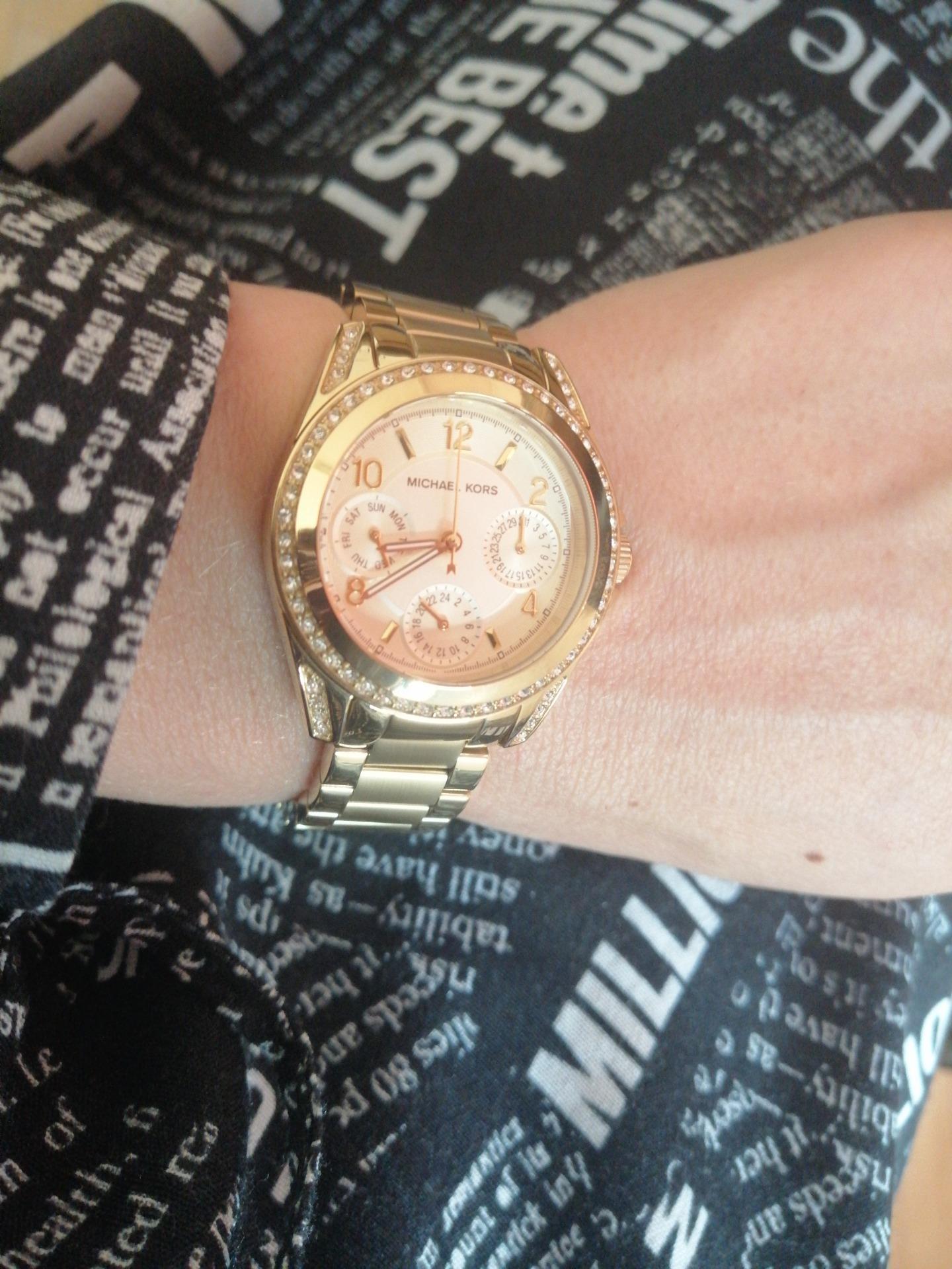 Michael Kors Blair Gold Dial Gold Steel Strap Watch for Women - MK5639