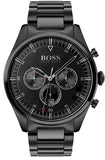Hugo Boss Pioneer Black Dial Black Steel Strap Watch for Men - 1513714