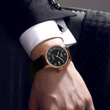 Tissot Le Locle Powermatic 80 Black Dial Black Leather Strap Watch For Men - T006.407.36.053.00