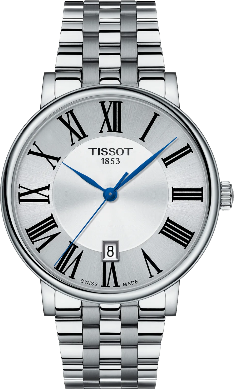 Tissot Carson Premium Silver Dial Silver Steel Strap Watch for Men - T122.417.11.033.00