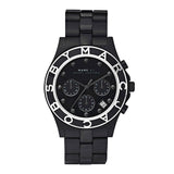 Marc Jacobs Blade Chronograph Black Dial Black Steel Strap Watch for Women - MBM3083