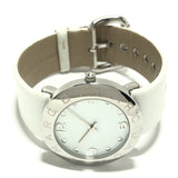 Marc Jacobs Amy White Dial White Leather Strap Watch for Women - MBM1136