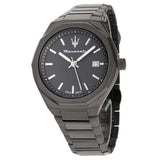 Maserati Stile Quartz Black Dial Black Steel Strap Watch For Men - R8853142001