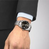 Tissot Gentleman Powermatic 80 Silicium Black Dial Silver Steel Strap Watch For Men - T127.407.11.061.01