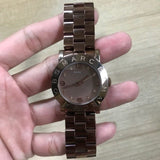 Marc Jacobs Amy Brown Dial Brown Steel Strap Watch for Women - MBM3119