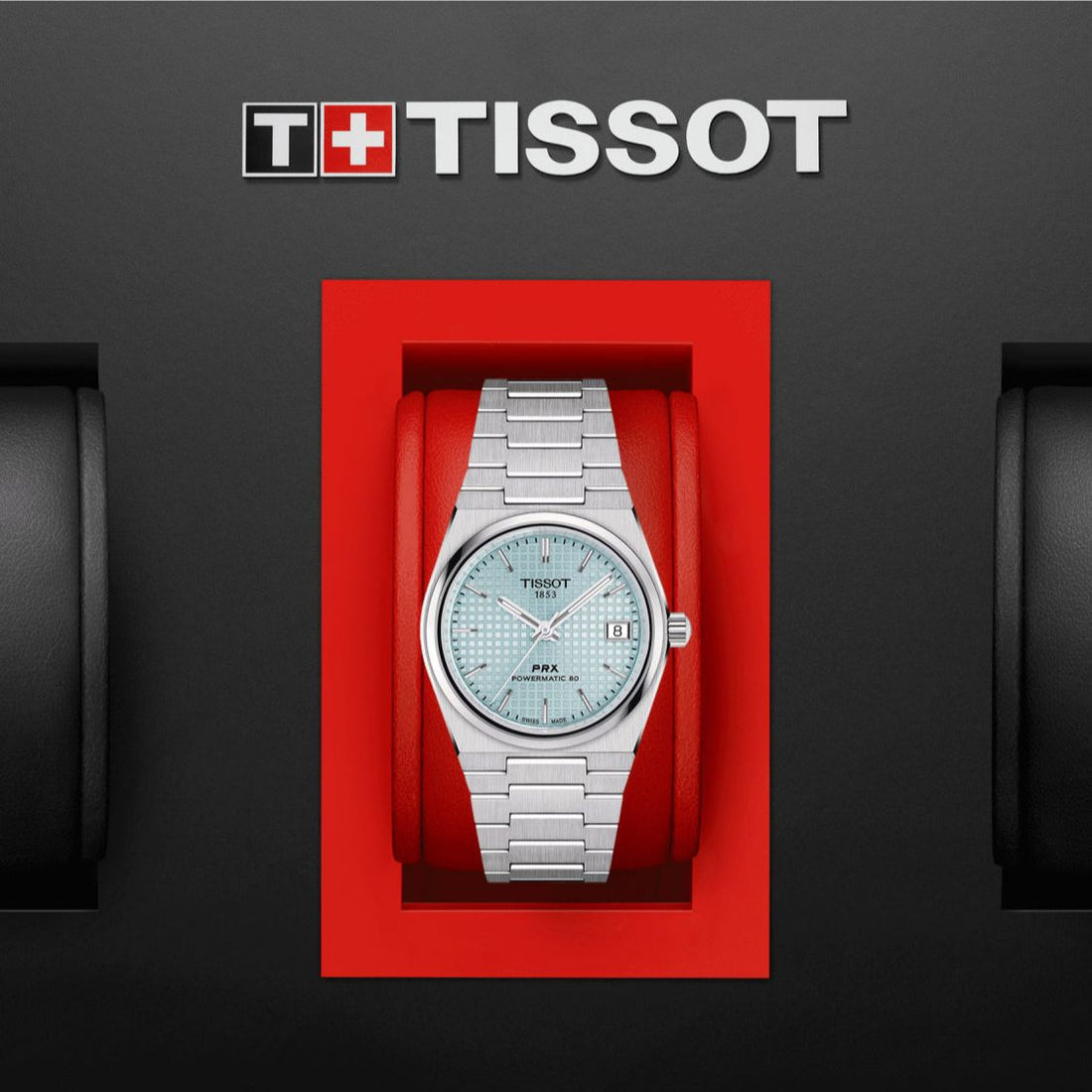 Tissot PRX Powermatic 80 Ice Blue Dial Silver Steel Strap Watch for Men - T137.207.11.351.00