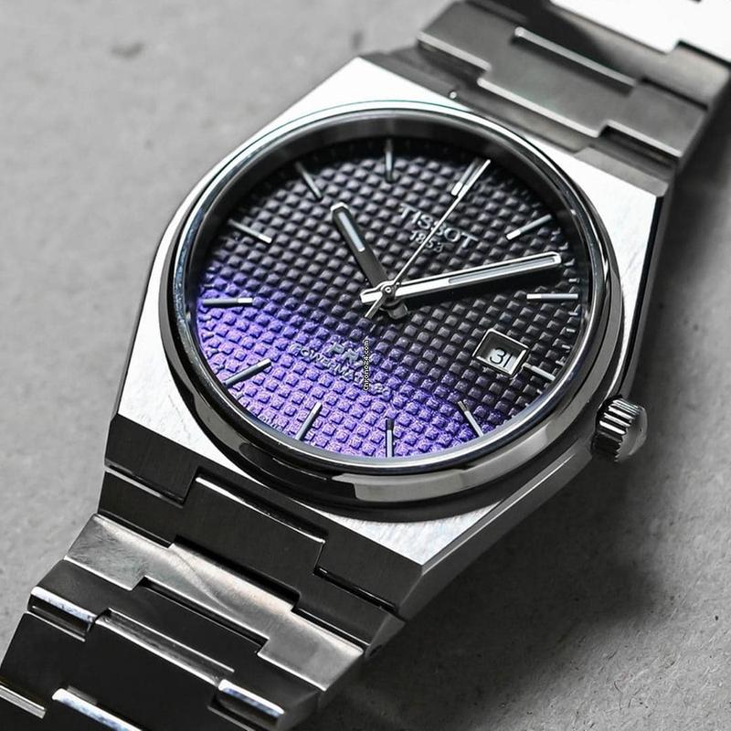 Tissot Powermatic 80 Automatic Gradient Blue Dial Silver Steel Strap Watch for Men - T137.407.11.051.01