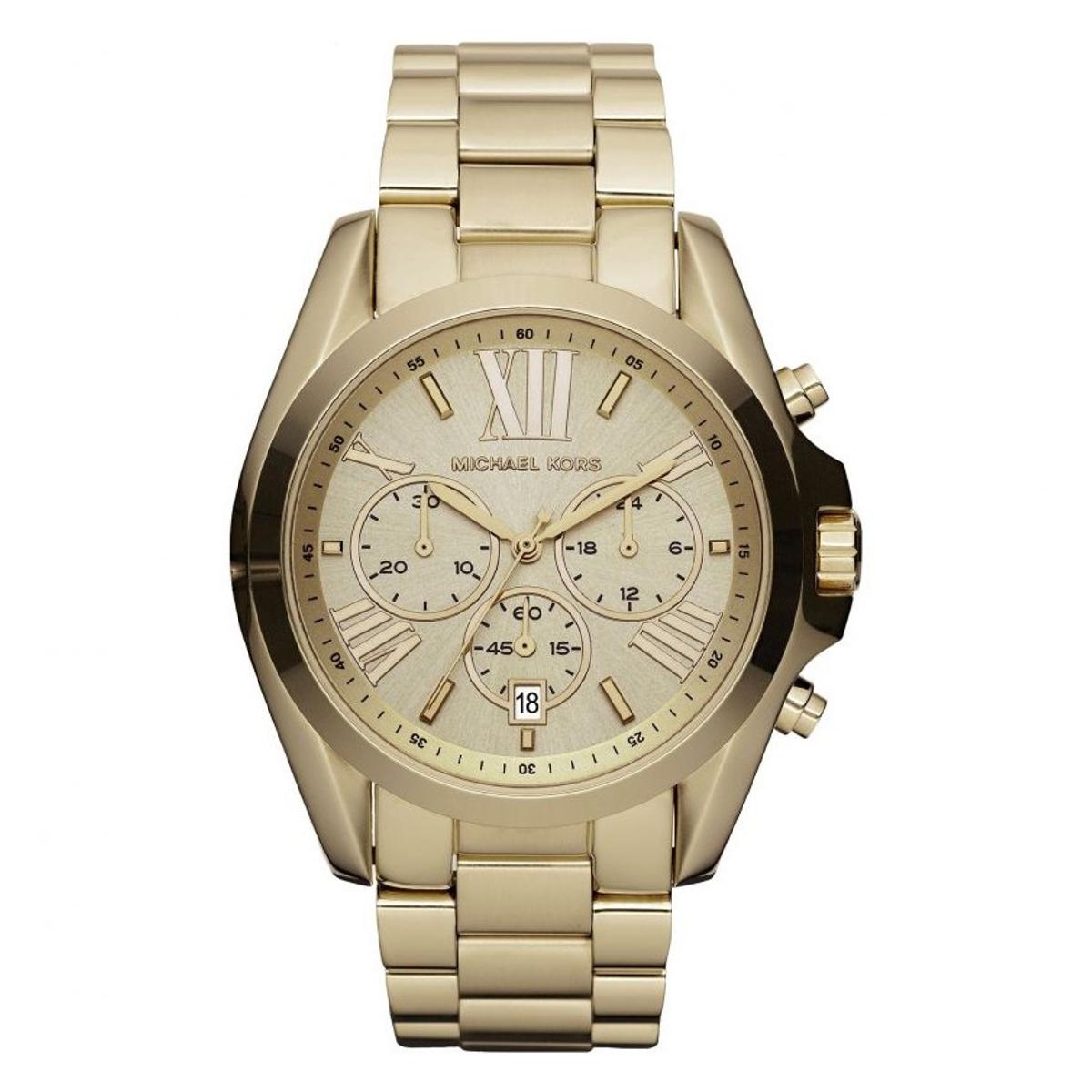 Michael Kors Bradshaw Gold Dial Gold Steel Strap Watch for Women - MK5605