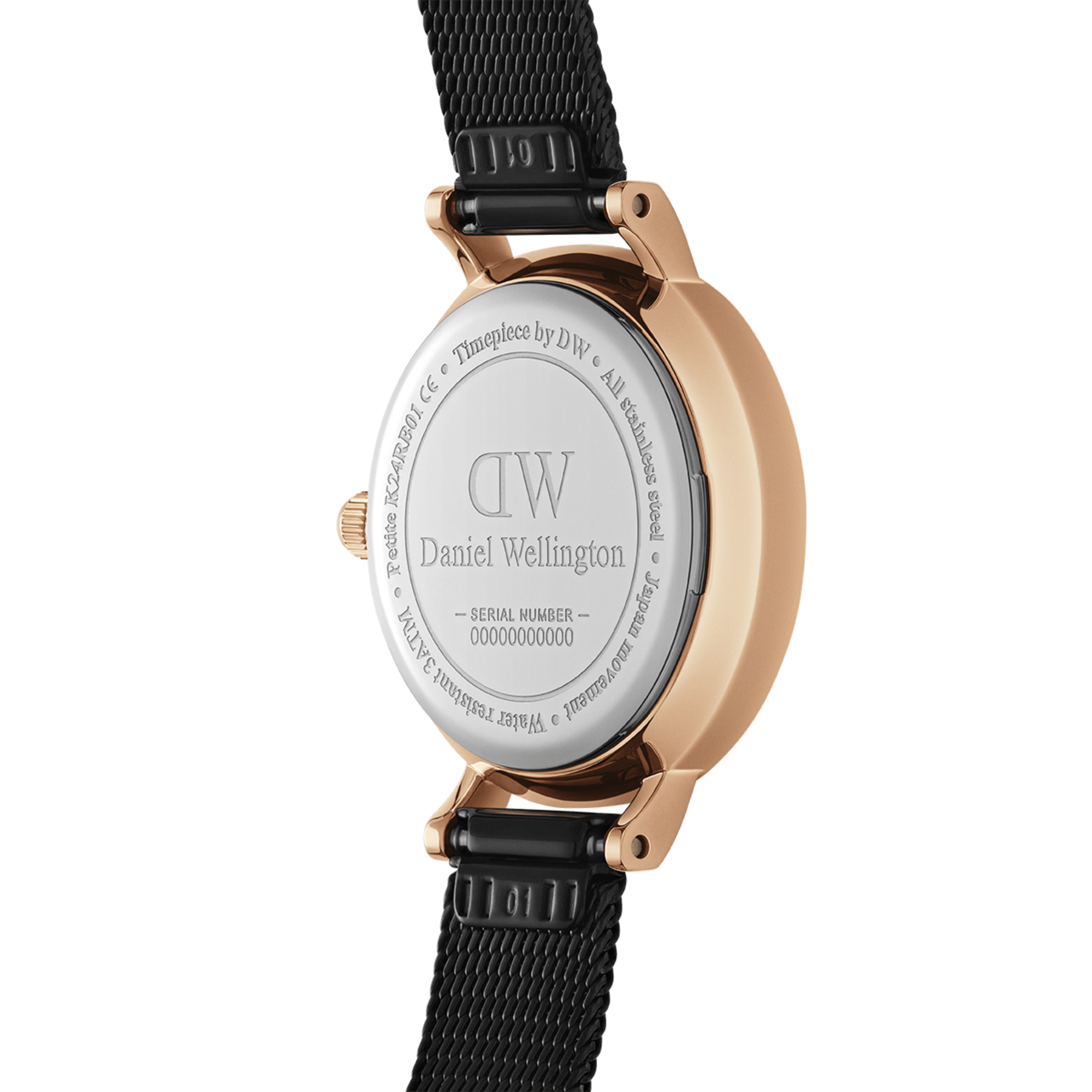 Daniel Wellington Petite Reading White Dial Black Leather Strap Watch For Women - DW00100173