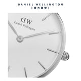 Daniel Wellington Classic Petite Reading White Dial Black Leather Strap Watch For Women - DW00100185