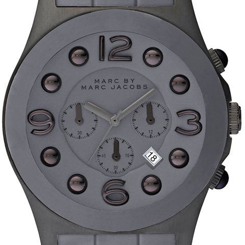 Marc Jacobs Pelly Grey Dial Grey Silicone Strap Watch for Women - MBM2566