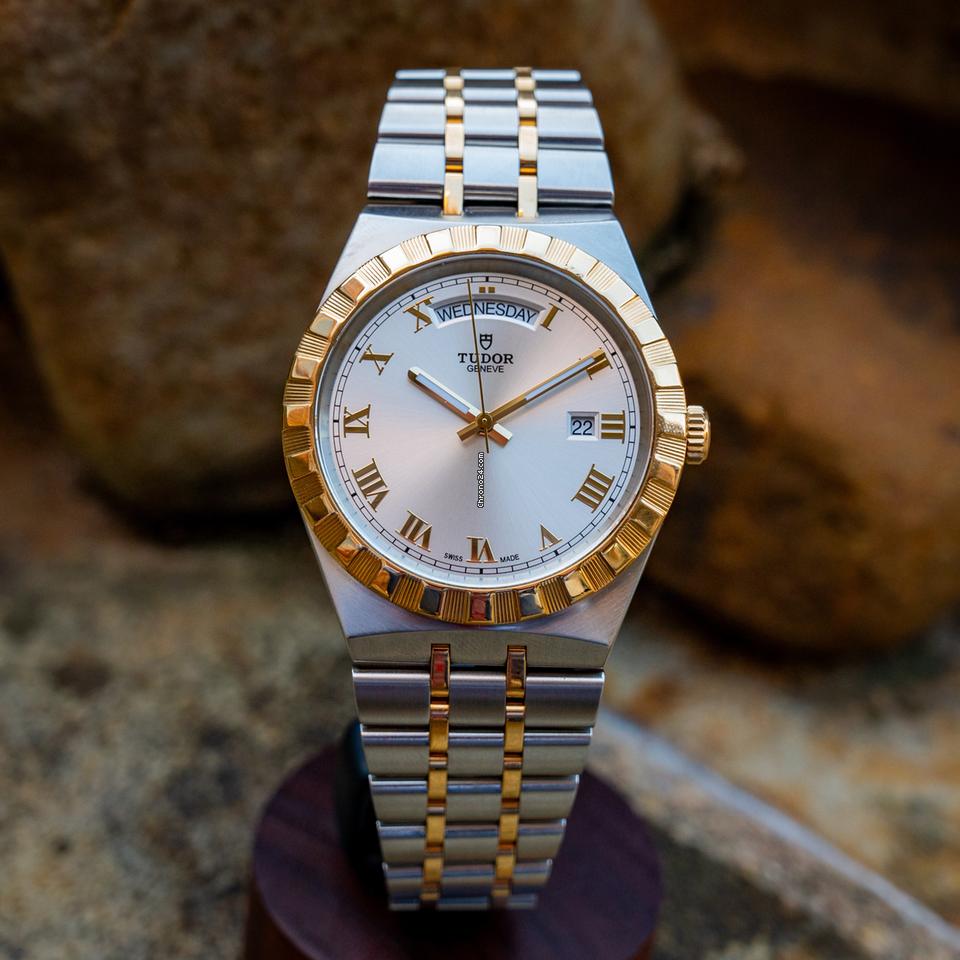 Tudor Royal Automatic Silver Dial Two Tone Steel Strap Watch for Men - M28603-0001