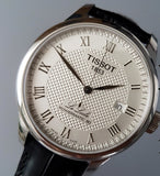 Tissot Le Locle Powermatic 80 Silver Dial Black Leather Strap Watch For Men - T006.407.16.033.00