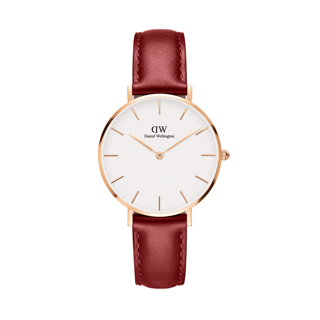 Daniel Wellington Classic Suffolk White Dial Brown Leather Strap Watch For Women - DW00100120