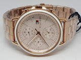 Tommy Hilfiger Carly Rose Gold Dial Rose Gold Steel Strap Watch for Women - 1781788