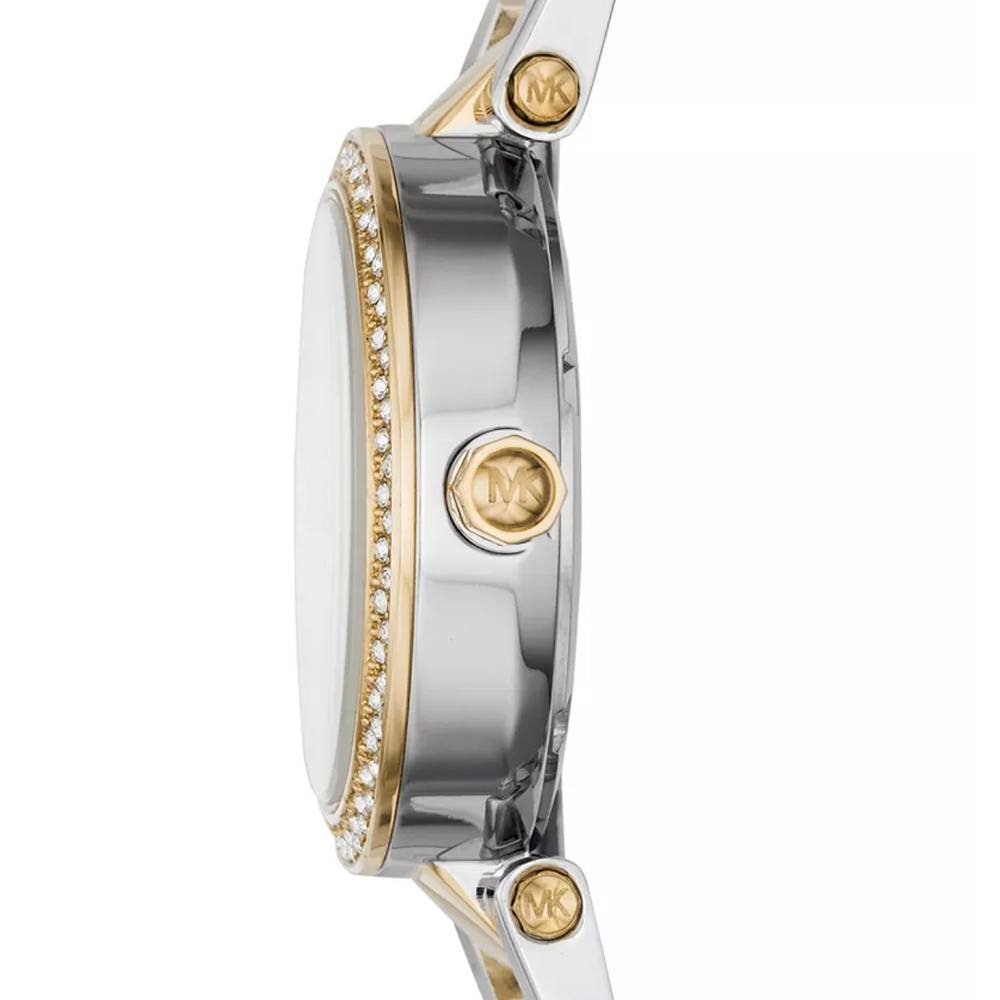 Michael Kors Parker White Dial Two Tone Steel Strap Watch for Women - MK6055