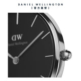 Daniel Wellington Classic Petite York Black Dial Brown Leather Strap Watch For Women - DW00100182