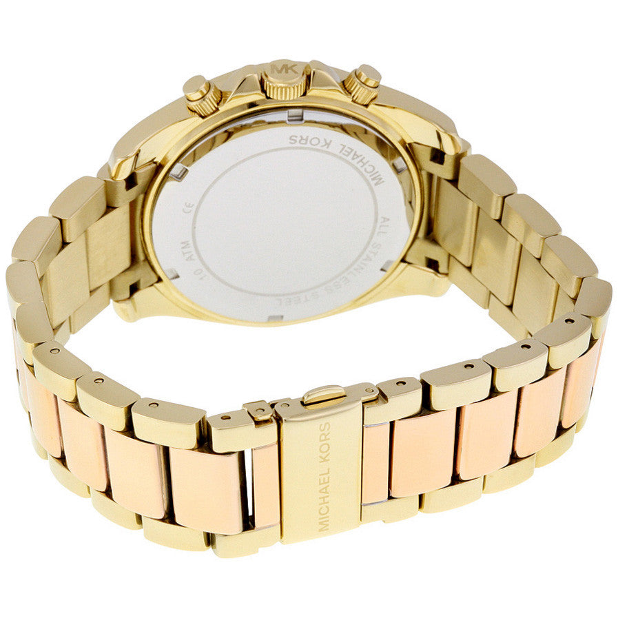 Michael Kors Blair Chronograph Rose Gold Dial Two Tone Steel Strap Watch for Women - MK6316