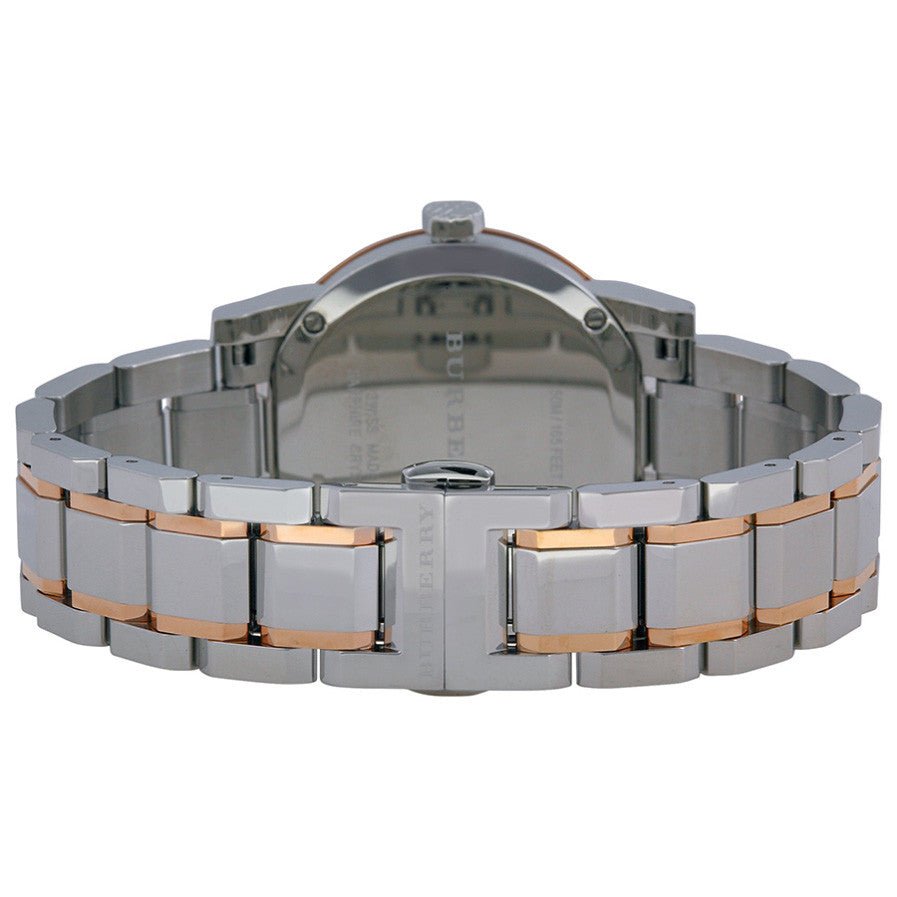 Burberry The City White Dial Two Tone Steel Strap Watch for Women - BU9105