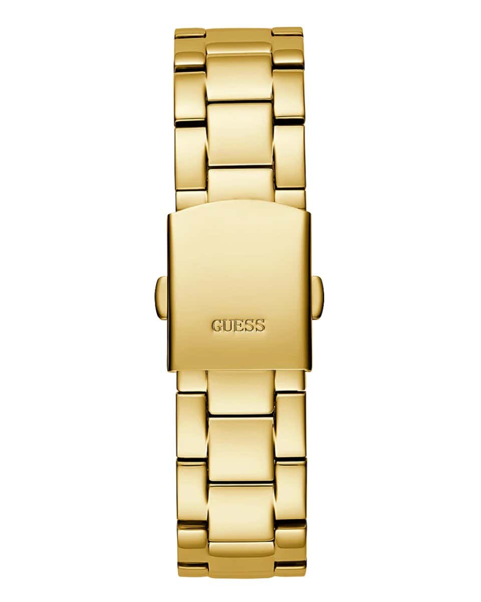 Guess Sol Chronograph Gold Dial Gold Steel Strap Watch For Women - GW0483L2