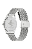 Gucci G-Timeless Turquoise Mother of Pearl Dial Silver Mesh Bracelet Watch For Women - YA126582