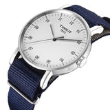 Tissot T Classic Everytime Large White Dial Blue NATO Strap Watch For Men - T109.610.17.037.00