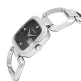 Gucci G Gucci Diamonds Black Dial Silver Steel Strap Watch For Women - YA125406