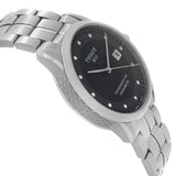 Tissot T Classic Luxury Powermatic 80 Black Dial Silver Steel Strap Watch For Men - T086.408.11.056.00
