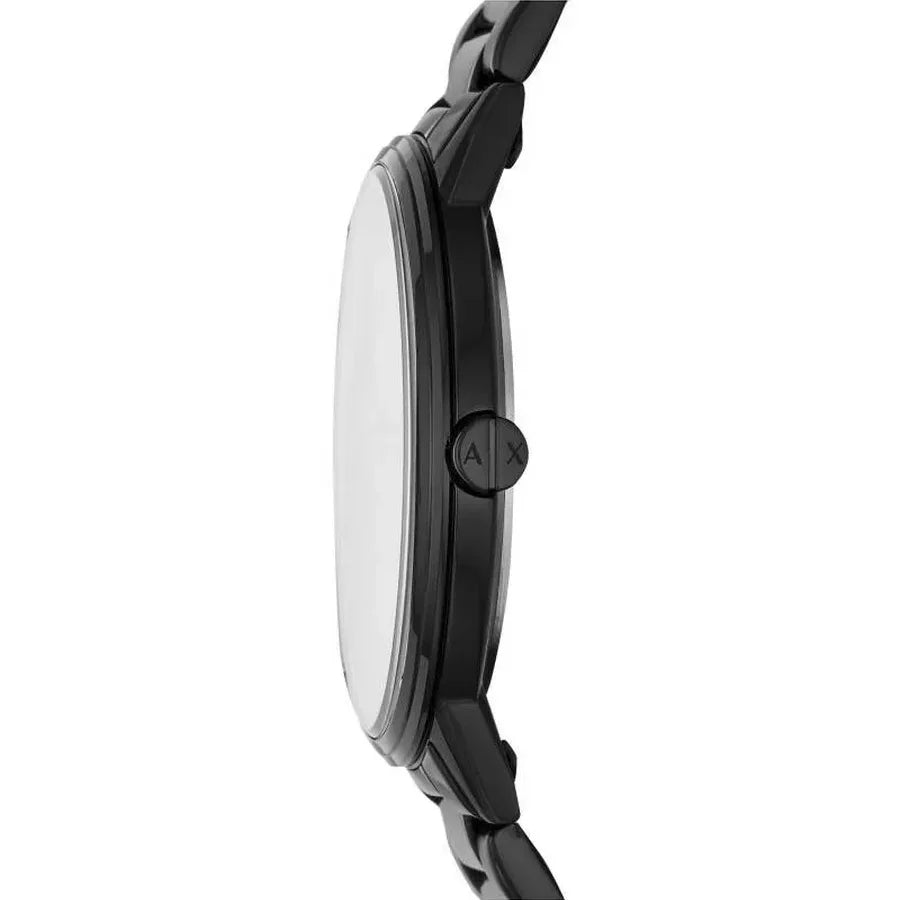 Armani Exchange Cayde Multicolor Dial Black Steel Strap Watch For Men - AX2725