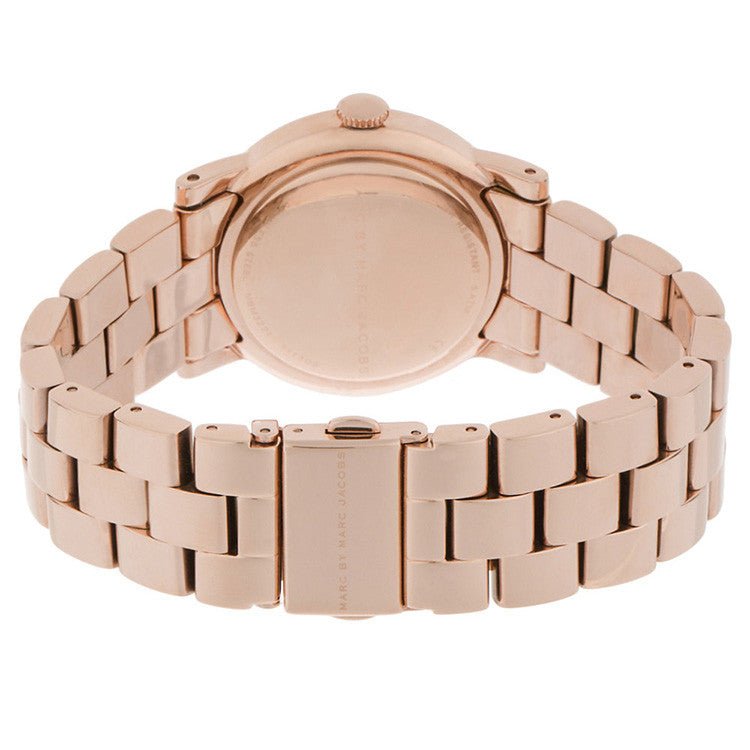 Marc Jacobs Amy Glitz Brown Dial Rose Gold Steel Strap Watch for Women - MBM3221