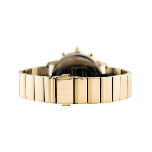 Tommy Hilfiger Blake White Dial Gold Steel Strap Watch for Women - 1781905