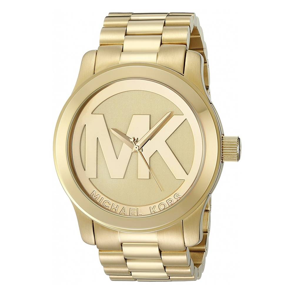 Michael Kors Runway Gold Dial Gold Steel Strap Watch for Women - MK5473