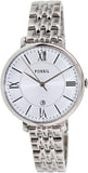 Fossil Jacqueline White Dial Silver Steel Strap Watch for Women - ES3433