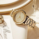 Michael Kors Kinley Gold Dial Gold Steel Strap Watch for Women - MK6209