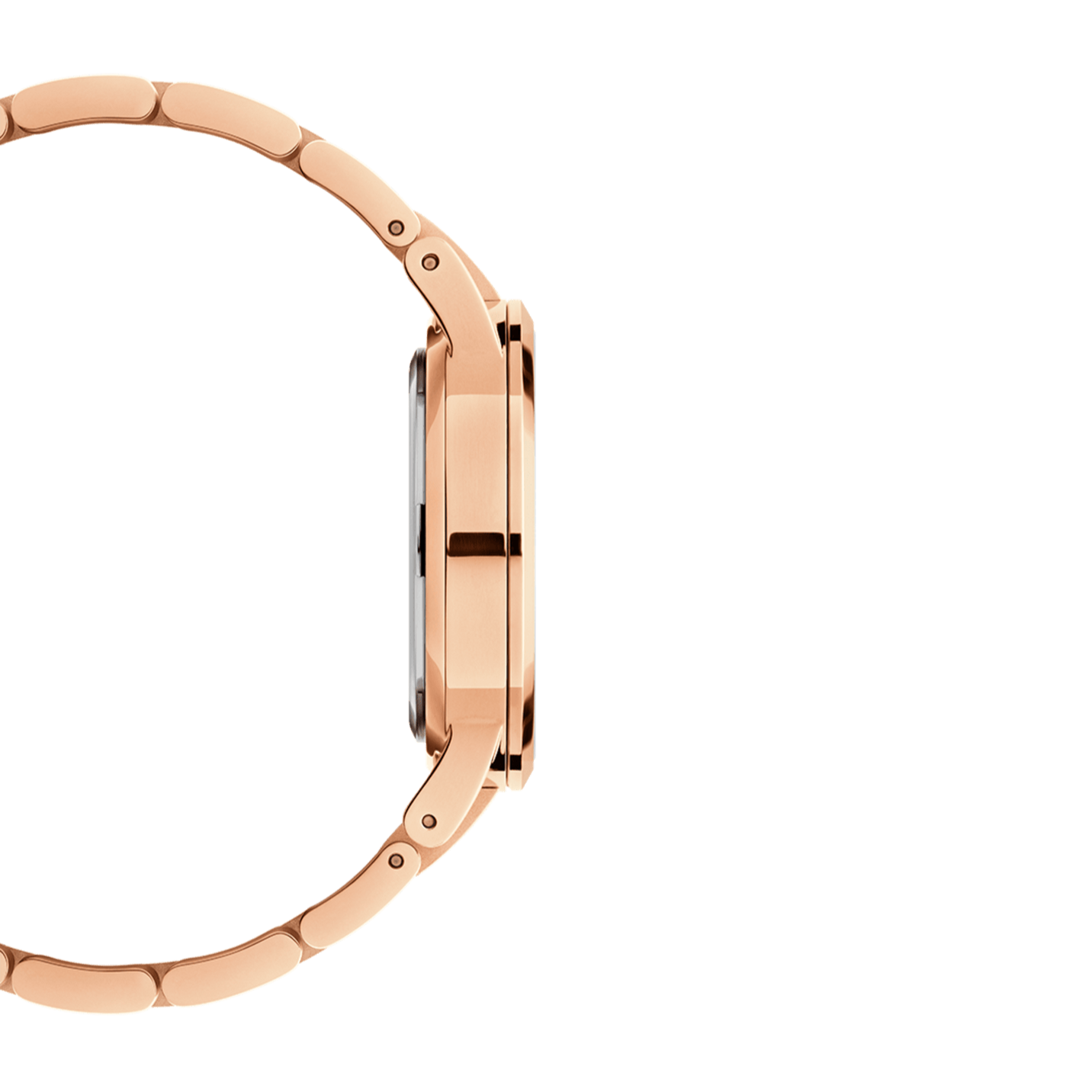 Daniel Wellington Iconic Link White Dial Rose Gold Steel Strap Watch For Women - DW00100211