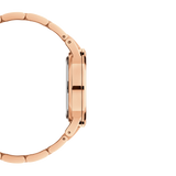 Daniel Wellington Iconic Link White Dial Rose Gold Steel Strap Watch For Women - DW00100211