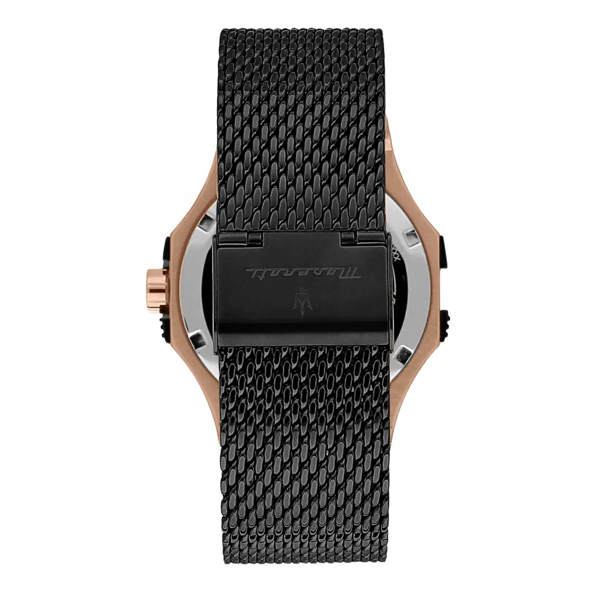 Maserati Potenza Black Mesh Bracelet Black Dial Watch For Men - R8853108010