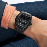 Guess Phoenix Multifunction Black Dial Black Silicone Strap Watch For Men - GW0203G8