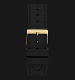 Guess Princess Crystals Gold Dial Black Silicone Strap Watch For Women - GW0439L2