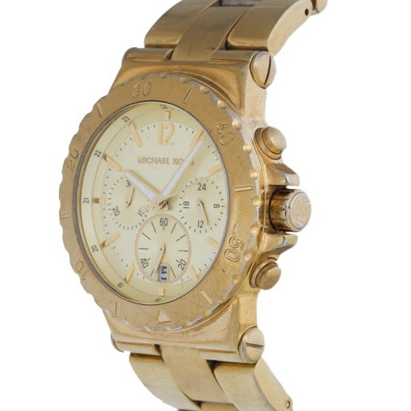 Michael Kors Dylan Gold Dial Gold Steel Strap Watch for Women - MK5313