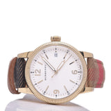 Burberry Utilitarian White Dial Multicolor Leather Strap Watch for Women - BU7853