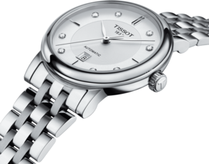 Tissot Carson Premium Automatic Lady Diamonds Silver Dial Silver Steel Strap Watch for Women - T122.207.11.036.00