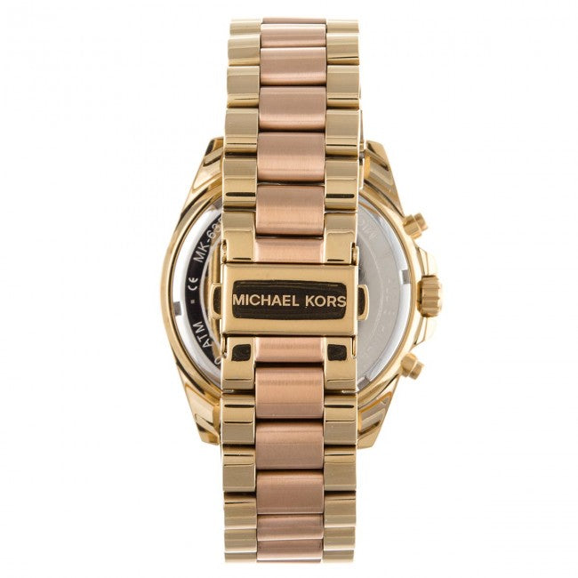 Michael Kors Bradshaw Gold Dial Two Tone Steel Strap Watch for Women - MK6359