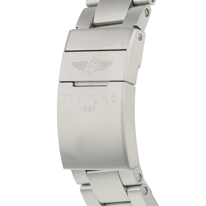 Breitling Super Avenger Chronograph 48 Black Dial Silver Steel Strap Watch for Men - A13375101B1A1