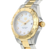 Tag Heuer Aquaracer Diamonds Mother of Pearl Dial Two Tone Steel Strap Watch for Men - WBD1422.BB0321