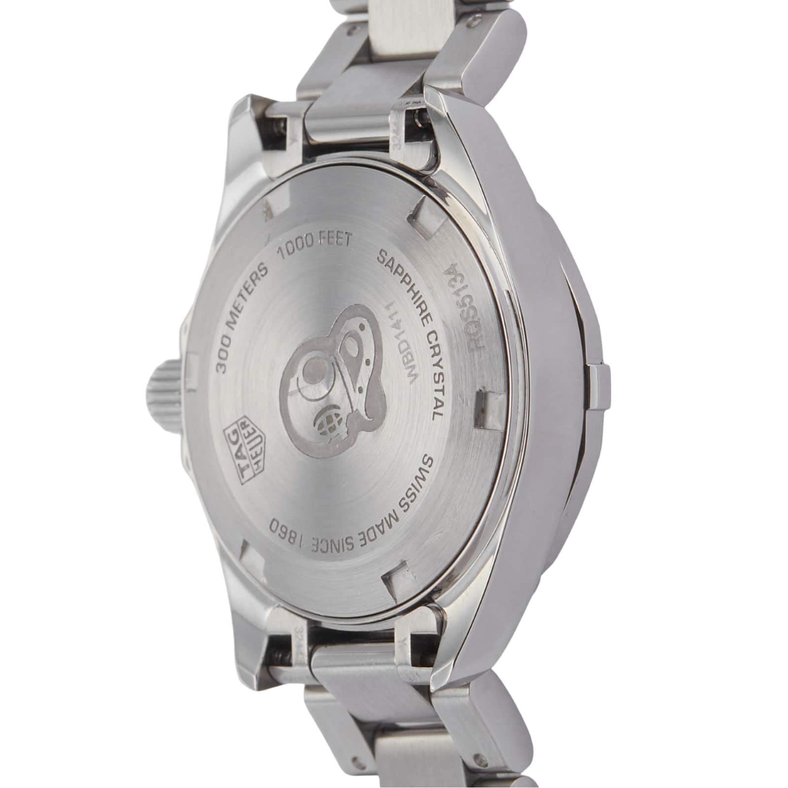Tag Heuer Aquaracer Quartz Mother of Pearl White Dial Silver Steel Strap Watch for Women - WBD1411.BA0741