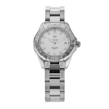 Tag Heuer Aquaracer Diamonds Mother of Pearl Dial Silver Steel Strap Watch for Women - WBD131B.BA0748